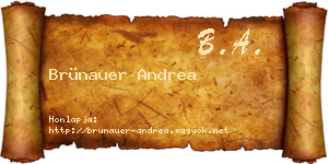 Brünauer Andrea névjegykártya
