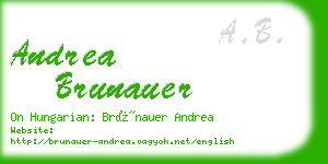 andrea brunauer business card